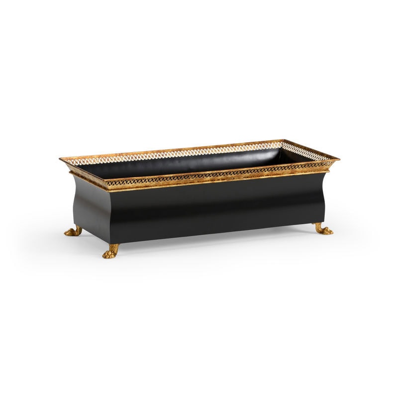 384012 French Tole Planter - Black⁠